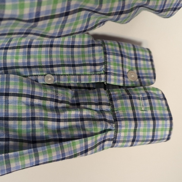 Johnnie-O Plaid Linen Blend Button Up Shirt - Picture 6 of 9
